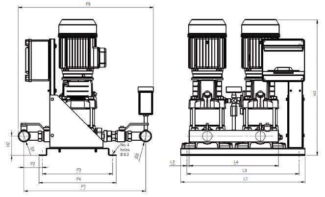 GRUP POMPARE NOCCHI -  EASY20 PVM - DIMENSIUNI